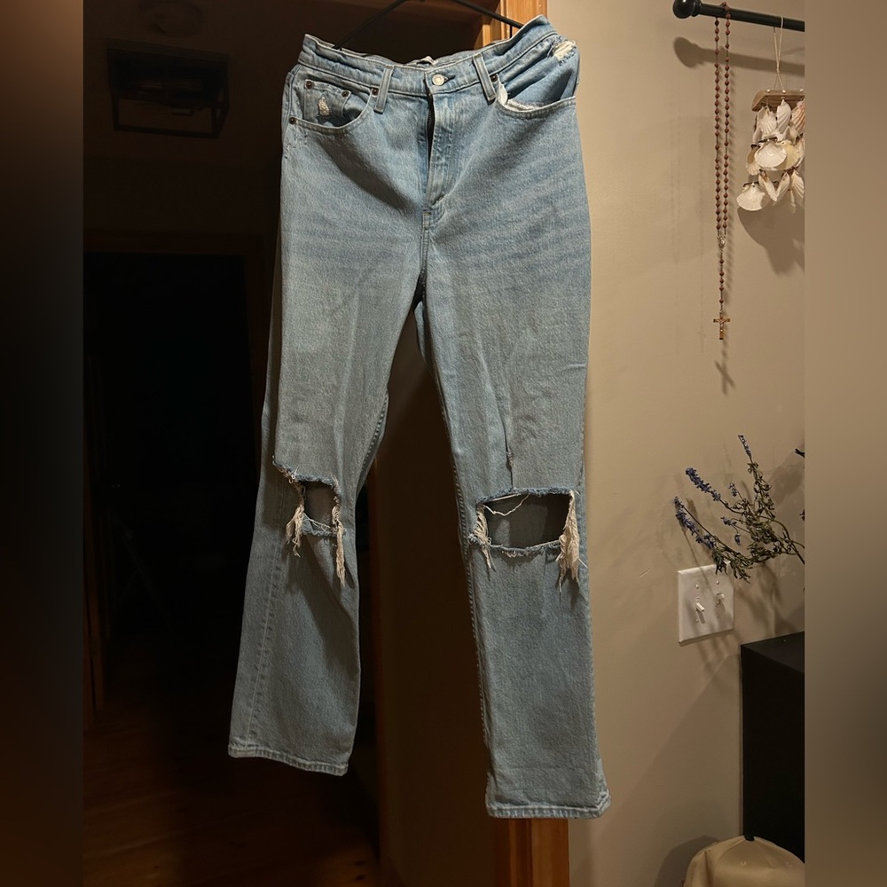 Abercrombie & Fitch Curve Love The 90’s Straight Ultra High Rise